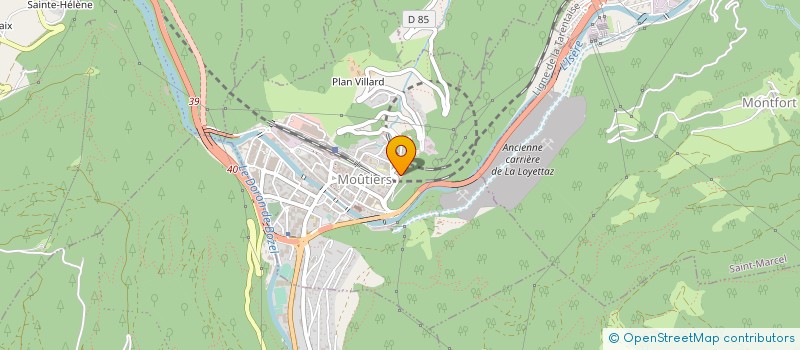 localisation de l'entreprise MADAME ISABELLE JORET  MOUTIERS