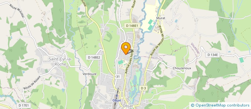 localisation de l'entreprise MADAME ISABELLE JOURDAN  OBJAT