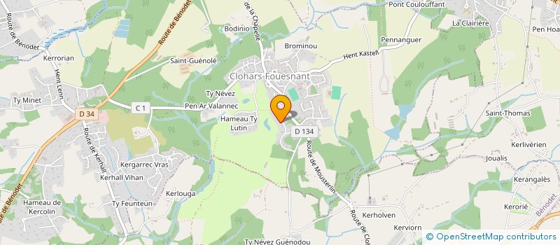 localisation de l'entreprise MADAME ISABELLE KERDEVEZ  CLOHARS-FOUESNANT