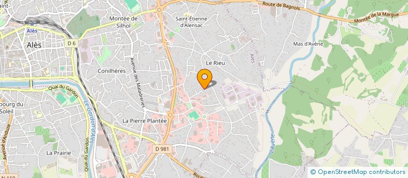 localisation de l'entreprise MADAME ISABELLE L'HONORE à ALES