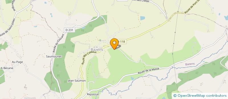 localisation de l'entreprise MADAME ISABELLE LALANE  BAZENS