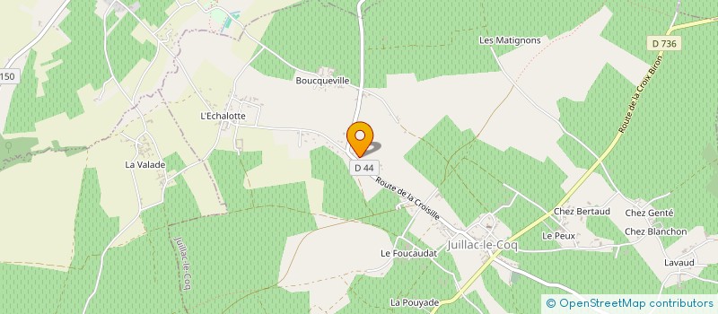localisation de l'entreprise MADAME ISABELLE LANGELIN à JUILLAC-LE-COQ