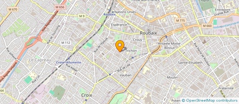 localisation de l'entreprise MADAME ISABELLE LAPEYRONIE  ROUBAIX