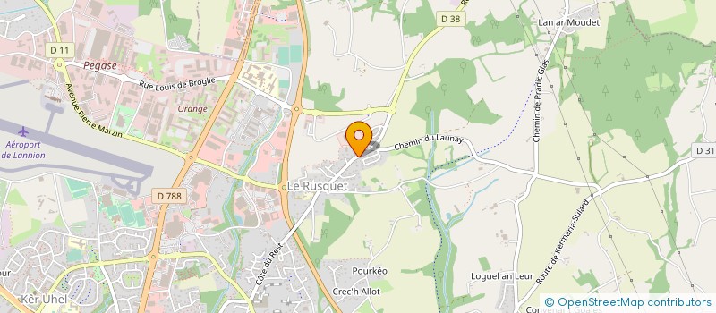 localisation de l'entreprise MADAME ISABELLE LASBLEI  LANNION