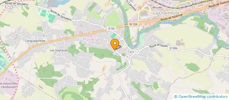 localisation de l'entreprise MADAME ISABELLE LAVERGNE  SAIX