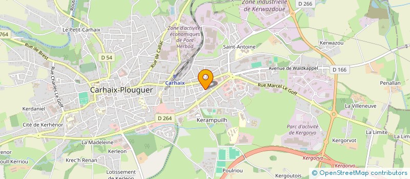 localisation de l'entreprise MADAME ISABELLE LE BONHOMME à CARHAIX-PLOUGUER