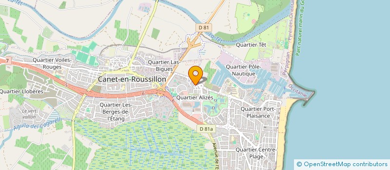 localisation de l'entreprise MADAME ISABELLE LEBOURGEOIS  CANET-EN-ROUSSILLON