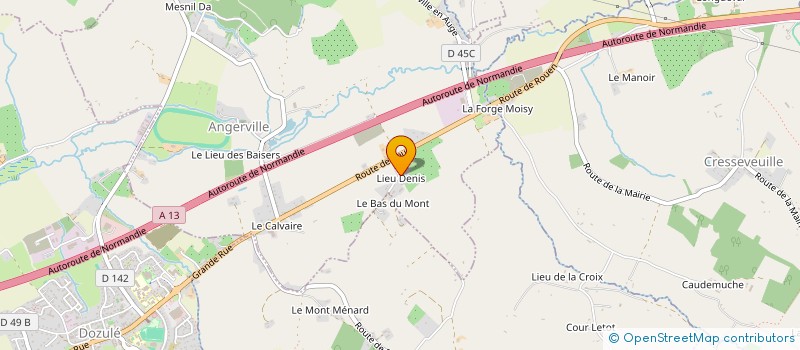 localisation de l'entreprise MADAME ISABELLE LEBOUTEILLER  ANGERVILLE