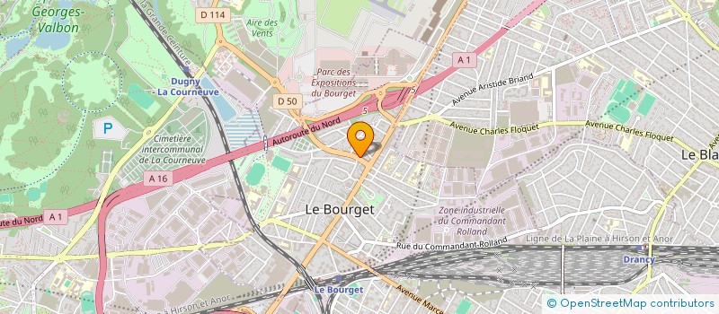 localisation de l'entreprise MADAME ISABELLE LEFEVRE  LE BOURGET