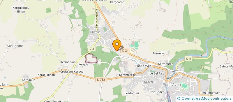 localisation de l'entreprise MADAME ISABELLE LEGOUX  PONT-AVEN