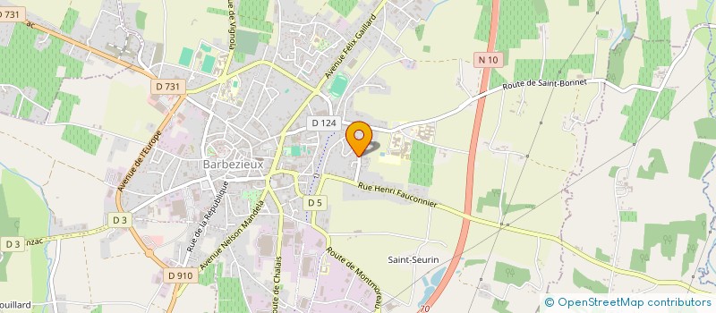 localisation de l'entreprise MADAME ISABELLE LOCATELLI  BARBEZIEUX-SAINT-HILAIRE