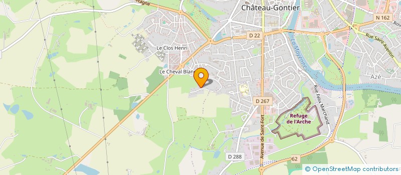 localisation de l'entreprise MADAME ISABELLE MACHARD  CHATEAU-GONTIER-SUR-MAYENNE