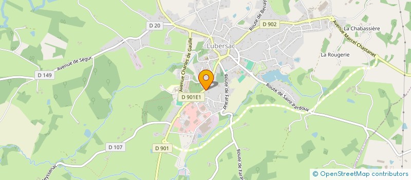 localisation de l'entreprise MADAME ISABELLE MAHIEUX  LUBERSAC