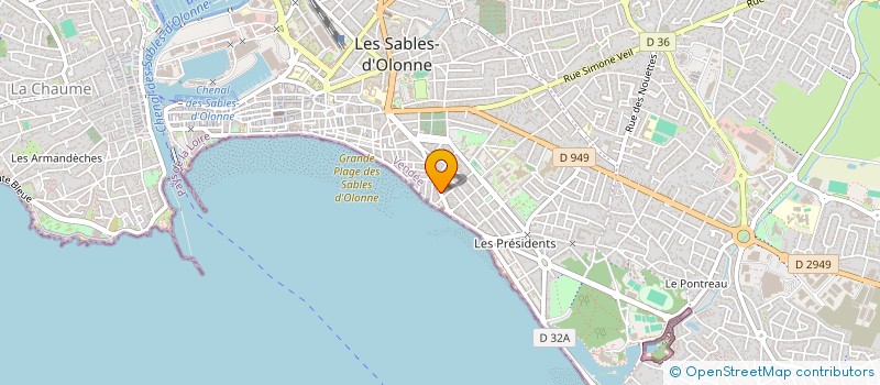 localisation de l'entreprise MADAME ISABELLE MALLIGAND à LES SABLES D'OLONNE