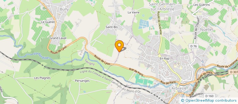 localisation de l'entreprise MADAME ISABELLE MARTIN  L'ARBRESLE