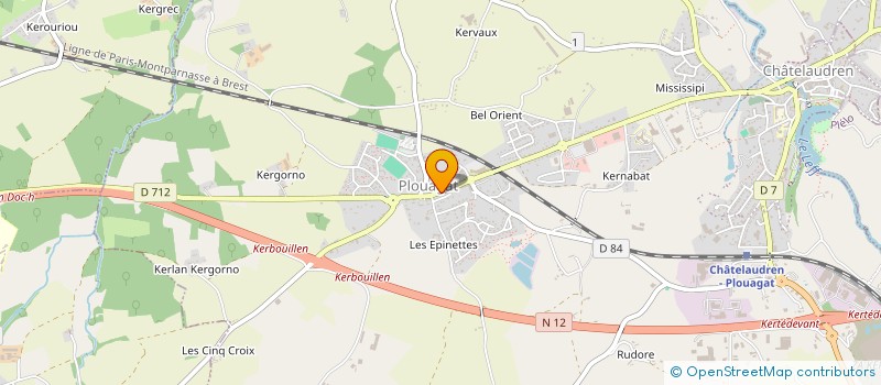 localisation de l'entreprise MADAME ISABELLE MAUDUIT  CHATELAUDREN-PLOUAGAT