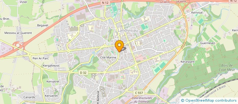 localisation de l'entreprise MADAME ISABELLE MEAR à LANDIVISIAU