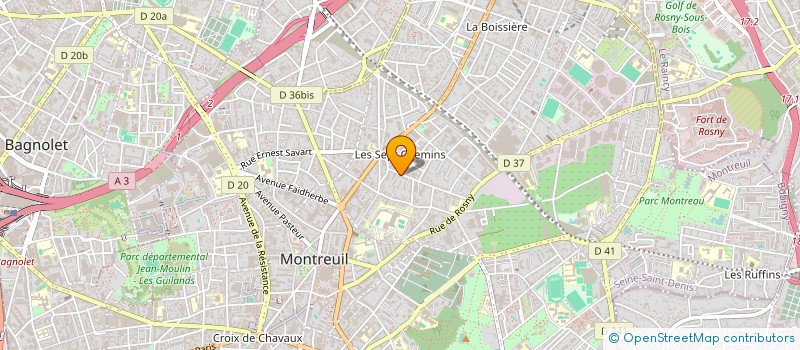 localisation de l'entreprise MADAME ISABELLE MEDA à MONTREUIL