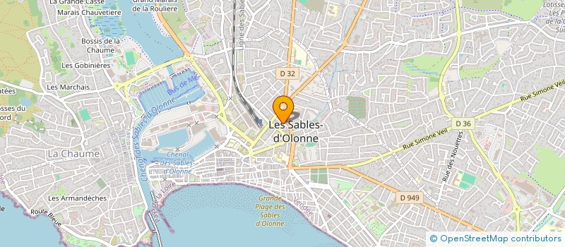 localisation de l'entreprise MADAME ISABELLE MENANT à LES SABLES D'OLONNE