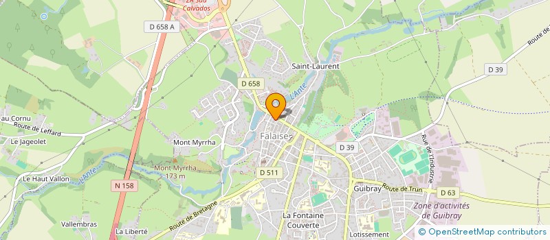localisation de l'entreprise MADAME ISABELLE MENARD à FALAISE