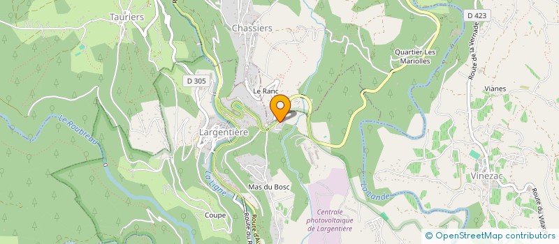 localisation de l'entreprise MADAME ISABELLE MENOTTI à LARGENTIERE
