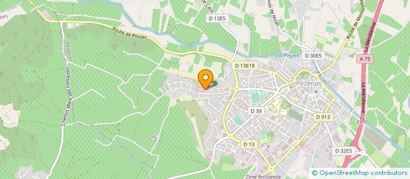 localisation de l'entreprise MADAME ISABELLE MERCADIER à PEZENAS