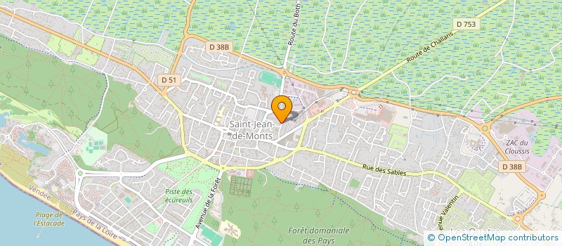 localisation de l'entreprise MADAME ISABELLE MERCE  SAINT-JEAN-DE-MONTS