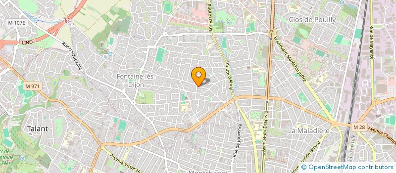 localisation de l'entreprise MADAME ISABELLE MERCIER  FONTAINE-LES-DIJON