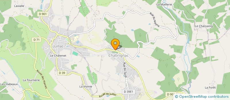 localisation de l'entreprise MADAME ISABELLE MERMET  CHABRIGNAC