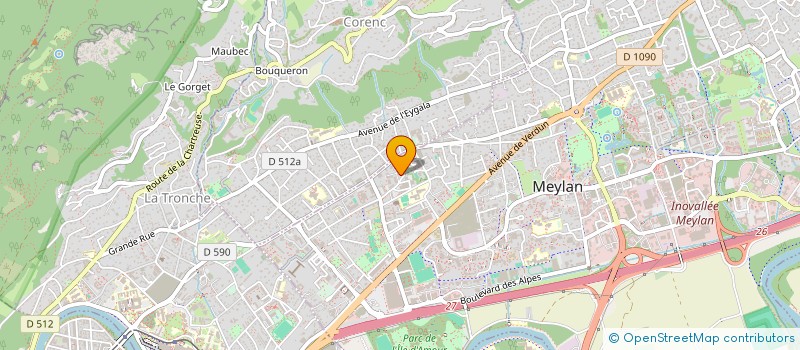 localisation de l'entreprise MADAME ISABELLE METHIVIER  MEYLAN