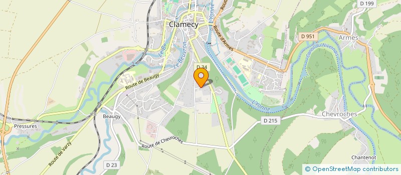 localisation de l'entreprise MADAME ISABELLE MEUNIER à CLAMECY