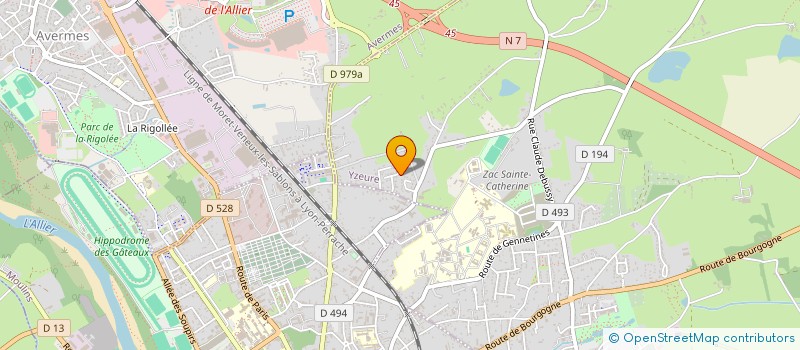 localisation de l'entreprise MADAME ISABELLE MONOT  YZEURE