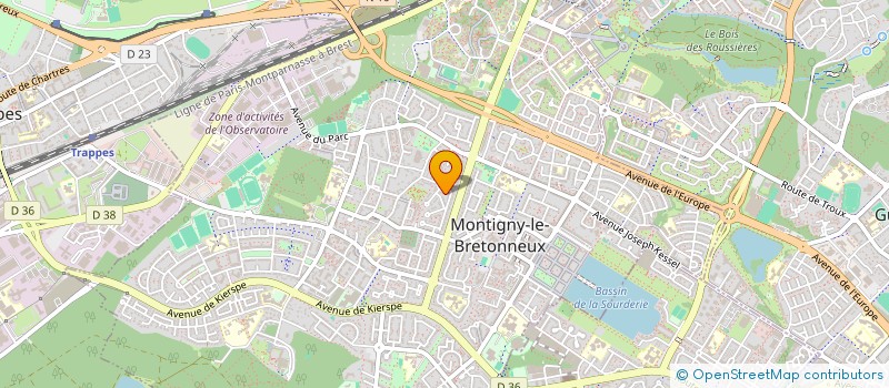 localisation de l'entreprise MADAME ISABELLE MOUCHEL  MONTIGNY-LE-BRETONNEUX