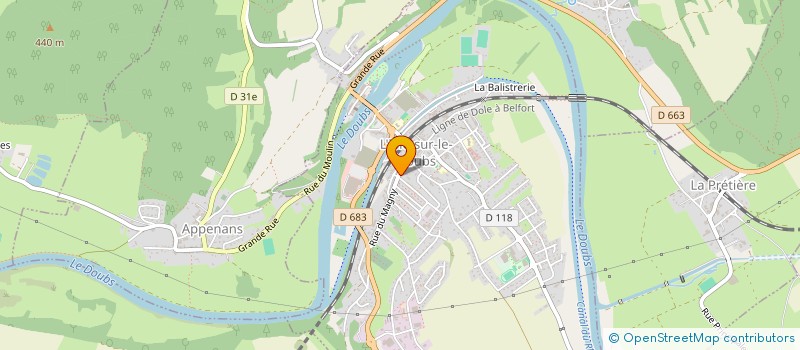 localisation de l'entreprise MADAME ISABELLE MULLER  L'ISLE-SUR-LE-DOUBS