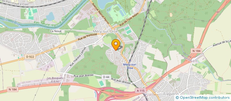 localisation de l'entreprise MADAME ISABELLE N'HAUX  MERY-SUR-OISE