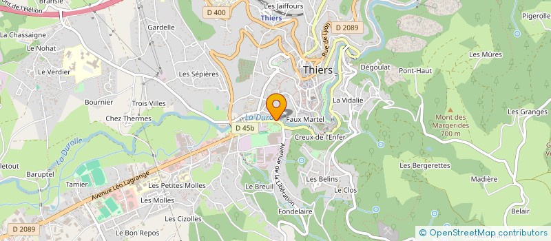 localisation de l'entreprise MADAME ISABELLE NIRON  THIERS