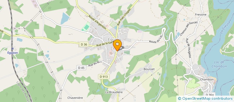 localisation de l'entreprise MADAME ISABELLE OUSSET à EGUZON-CHANTOME