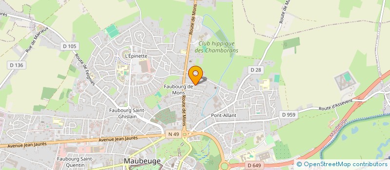 localisation de l'entreprise MADAME ISABELLE PARDONCHE  MAUBEUGE