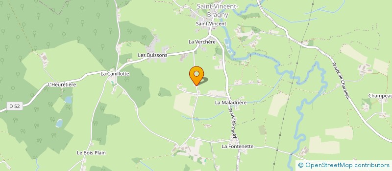 localisation de l'entreprise MADAME ISABELLE PAULIN  SAINT-VINCENT-BRAGNY