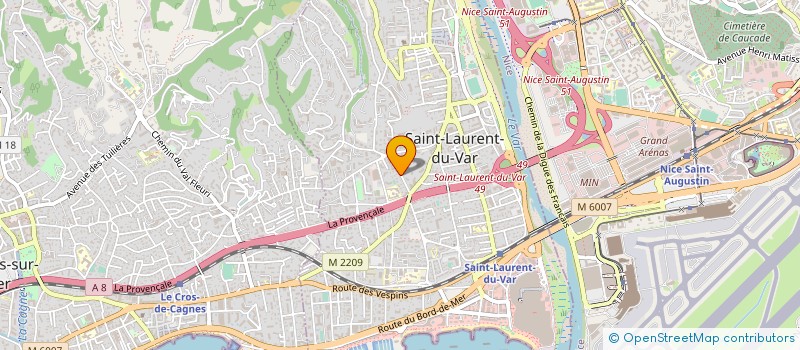 localisation de l'entreprise MADAME ISABELLE PEAN  SAINT-LAURENT-DU-VAR