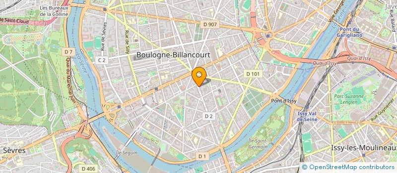 localisation de l'entreprise MADAME ISABELLE PEIGNOT  BOULOGNE-BILLANCOURT