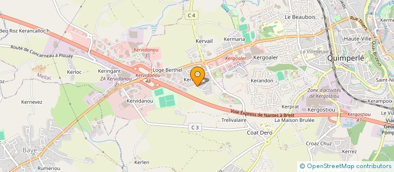 localisation de l'entreprise MADAME ISABELLE PELLETER  QUIMPERLE