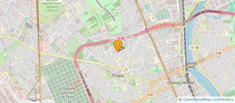 localisation de l'entreprise MADAME ISABELLE PEREIRA  THIAIS