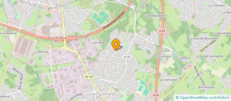 localisation de l'entreprise MADAME ISABELLE PEREZ  LES SORINIERES