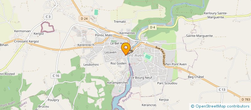 localisation de l'entreprise MADAME ISABELLE PERTHUIS à PONT-AVEN