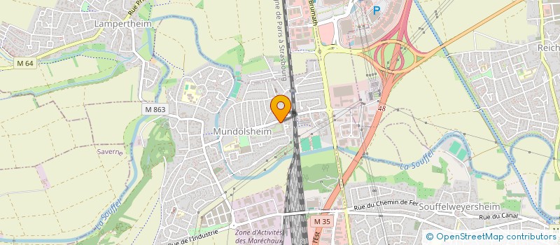 localisation de l'entreprise MADAME ISABELLE PETER  SOUFFLENHEIM