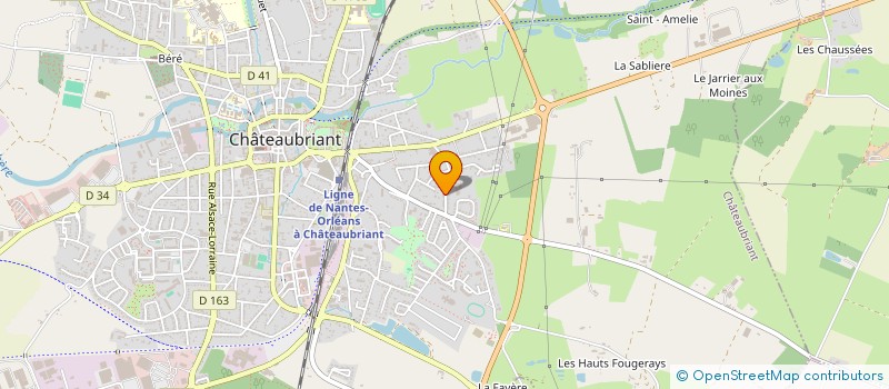 localisation de l'entreprise MADAME ISABELLE PETITEAU  CHATEAUBRIANT