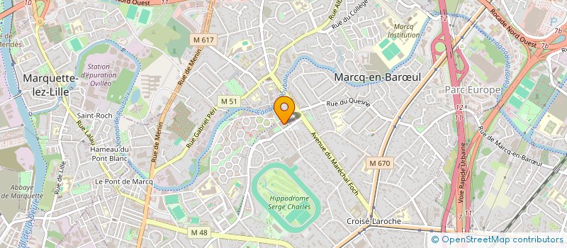 localisation de l'entreprise MADAME ISABELLE PEUDEVIN à MARCQ-EN-BARŒUL