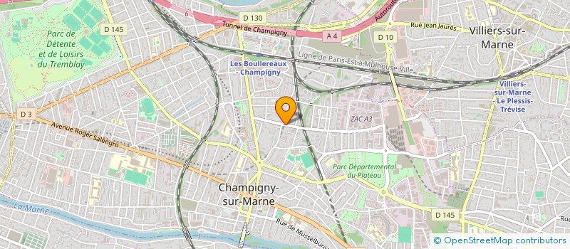localisation de l'entreprise MADAME ISABELLE PEUGNET à CHAMPIGNY-SUR-MARNE