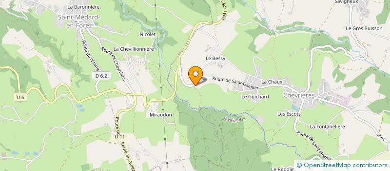 localisation de l'entreprise MADAME ISABELLE PEYROT  CHEVRIERES